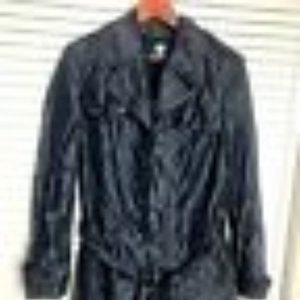 Anne Klein NY Jacket Ladies M Navy Blue Lined Lightweight Retail MSRP $595 New